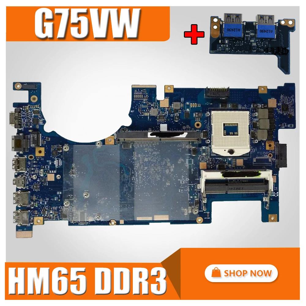 send board+G75VW Motherboard 2D HM65 DDR3 For ASUS G75VW G75V G75VX Laptop motherboard G75VW Mainboard G75VW Motherboard test OK send board+G75VW Motherboard 2D HM65 DDR3 For ASUS G75VW G75V G75VX Laptop motherboard G75VW Mainboard G75VW Motherboard test OK