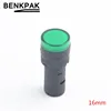 1pc 16mm signal led Indicator light blue green red,white yellow pilot lamp 5V(6.3V) 12V 24V 220V ► Photo 3/6