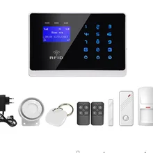 GSM сигнализация Системы с RFID дистанционного голосовые сообщения сенсорная клавиатура с Система контроля доступа