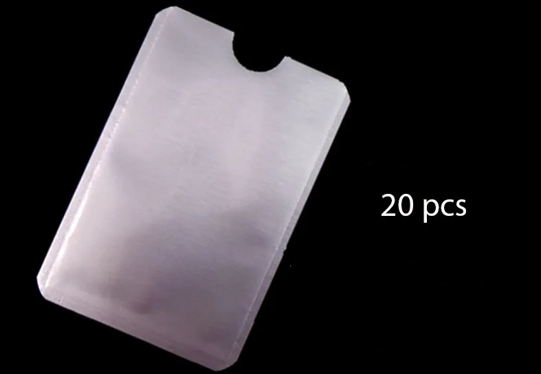 

20 pcs Aluminium foil ID Holder Secure RFID Blocking Sleeves Credit Cards