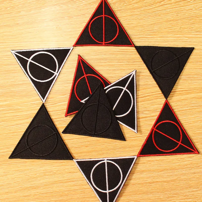 

DIY Harry Potter Deathly Hallows Patch Iron on Patches For Clothing Embroidered Patches For Clothing Harry Potter Patch Applique