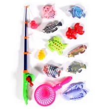 Детские 11 шт./компл. магнитные игрушки для рыбалки для родителей и детей, интерактивные игрушки, детские игрушки для ванной, игрушки для купания, набор игрушек для игр на открытом воздухе