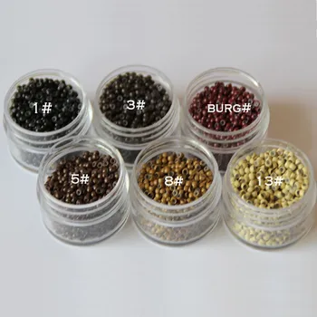 

High Quality Silicone Link Ring Beads Fusion Hair Extension Crimp FeatherLined Micro Stick Wig Clips