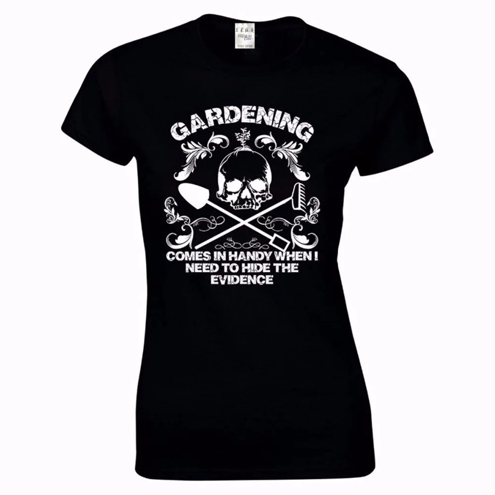 

2019 Women's Funny Gardening Skull & Bones Mother's Day T Shirt Hot Sale 100% cotton O Neck T-Shirt Casual Tee Shirt