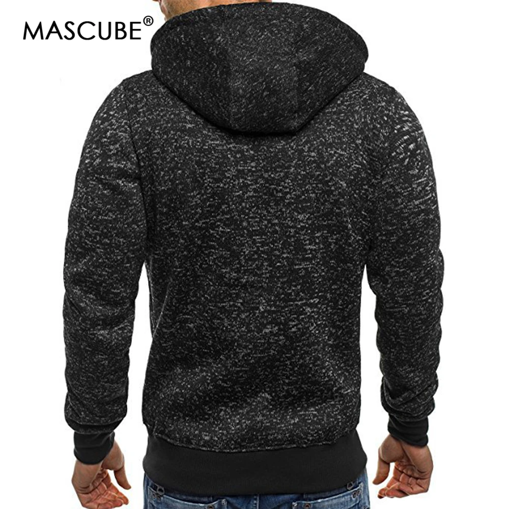 50% OFF MASCUBE Winter Autumn Men's Sets Tops Fleece Jacket Mens Slim Zipper Pocket Sweatshirt Casual Autumn Plus Size Hooded Coats