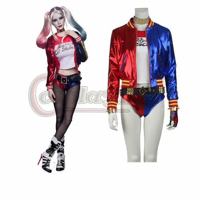 Custom Made Harley Quinn Suicide Squad Cosplay Costume Batman Joker Adult Women Full Set Halloween Carnival