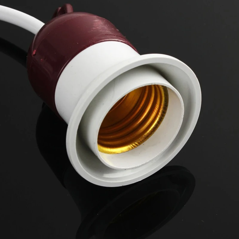 Newest E27 Screw Light Lamp Bulb Holder Socket Switch with Power Cable Cord US Plug