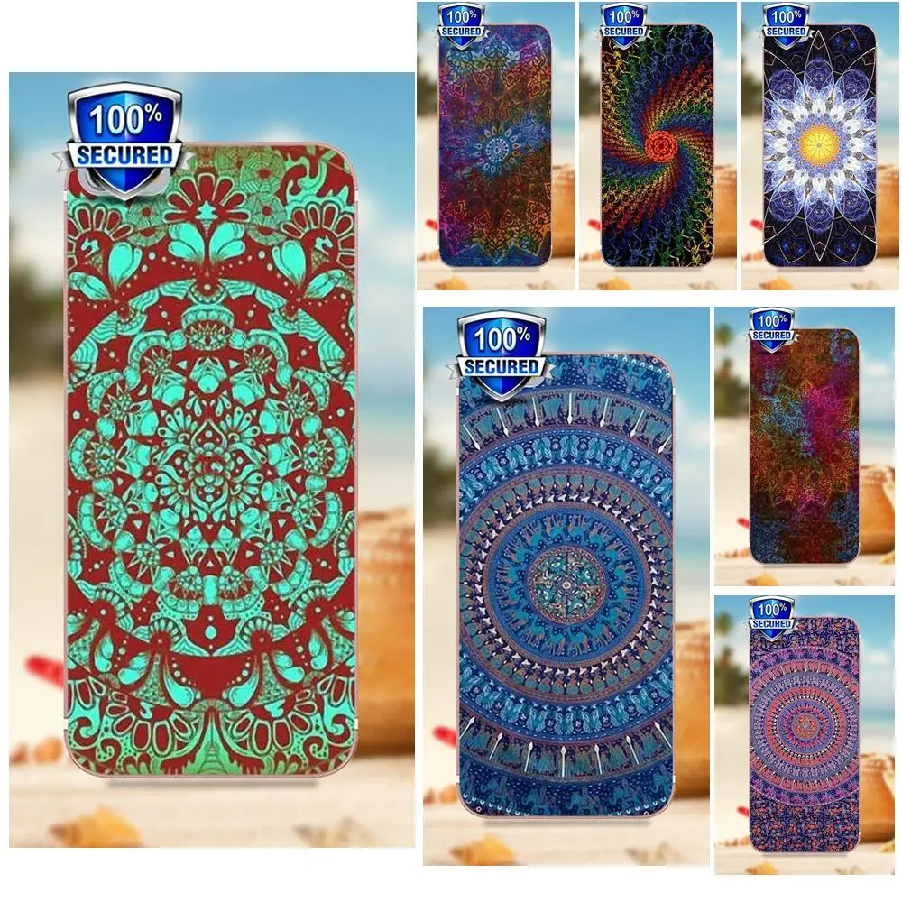 

For Galaxy Alpha Core Note 2 3 4 S2 A10 A20 A20E A30 A40 A50 A60 A70 M10 M20 M30 Diy Painted Turquoise Mandala X Dentelle Bois