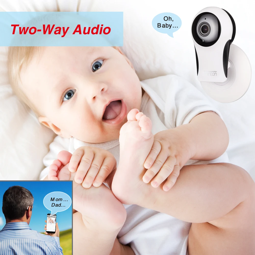 Tonton 2 Pack 1080P HD Smart IP Camera Wireless WiFi Home Security Surveillance Baby Monitor P2P Mini CCTV Camera Night Vision