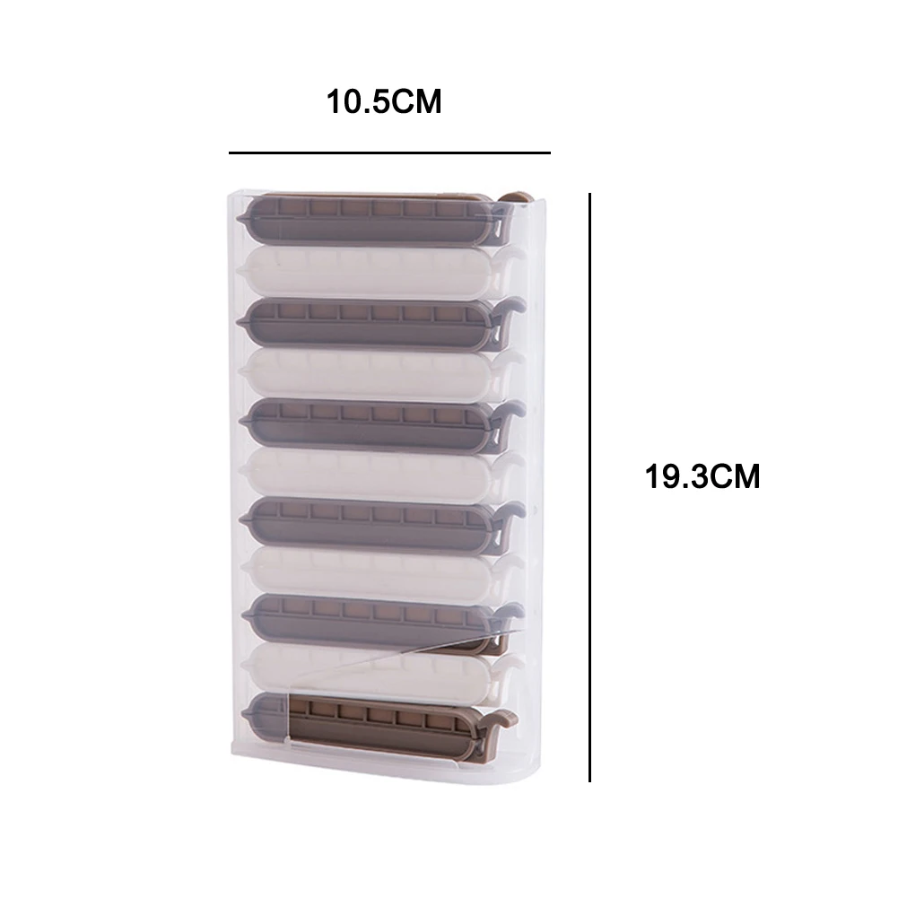 10 Pcs Wall-mounted Food Sealing Clips Food Snack Bags Preservation Clips 899