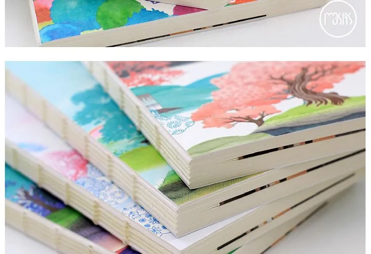 MOSRS сшитый переплет записная книжка серии вишни блокнот пустая бумажная записная книжка, дневник в японском стиле 1 шт