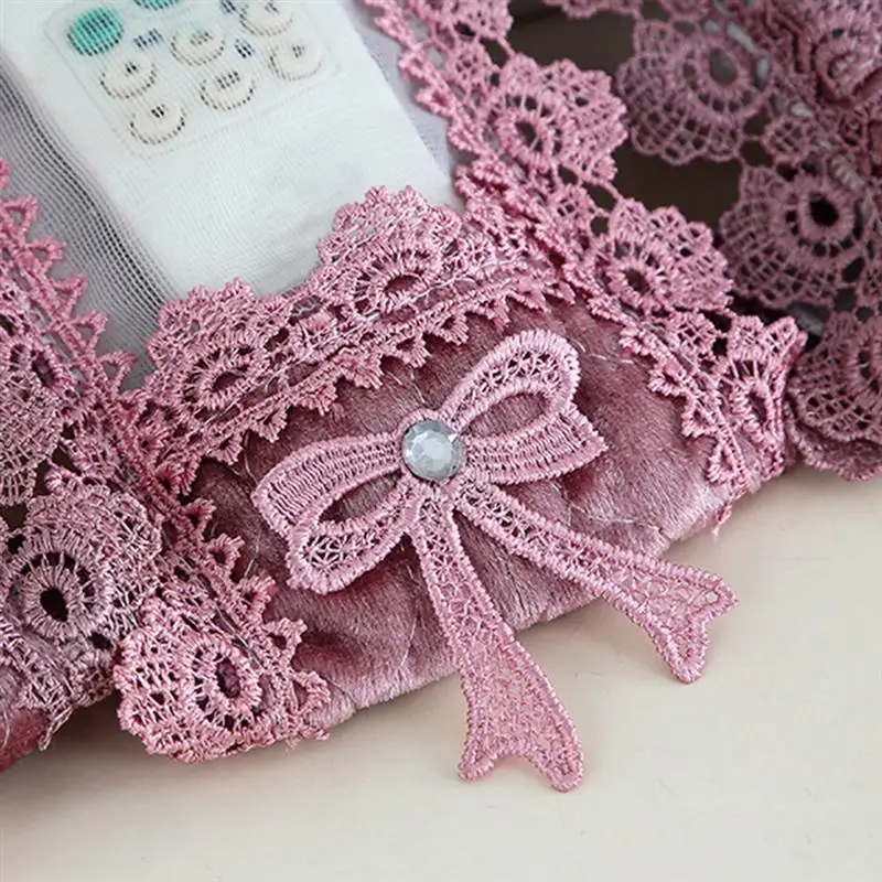 Cover for Remote Cover Fabric Lace Bag Container Holder for Air Conditioning Remote Control Protector Cover 6