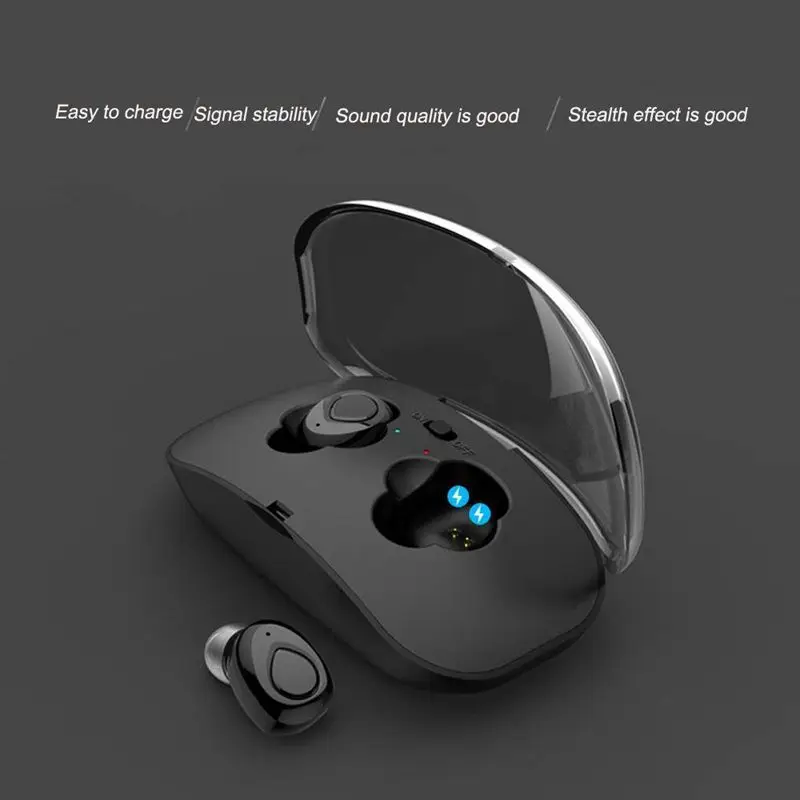 X18 беспроводные Bluetooth наушники стерео звук Bluetooth настоящие Беспроводные наушники портативный зарядный чехол Bluetooth Buil