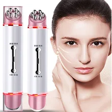 Радиочастотный прибор для измерения вибрации глаз горячий цвет свет Микро ток лифтинг, укрепление темных кругов к мешкам для глаз массажер для глаз