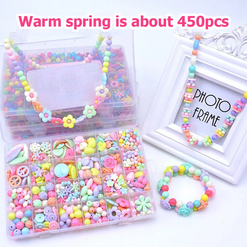 A DIY Cartoon Bracelet Bangle Girls Magical Animal Bracelets Bands Creative Beads Toy Twisty Beads Children making gift - Color: A