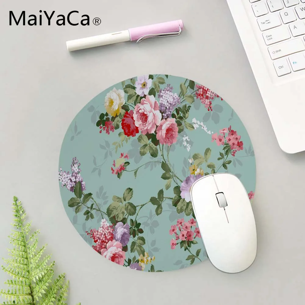 MaiYaCa love of a flower prints коврик для мыши маленький размер круглый игровой Нескользящий Резиновый Коврик