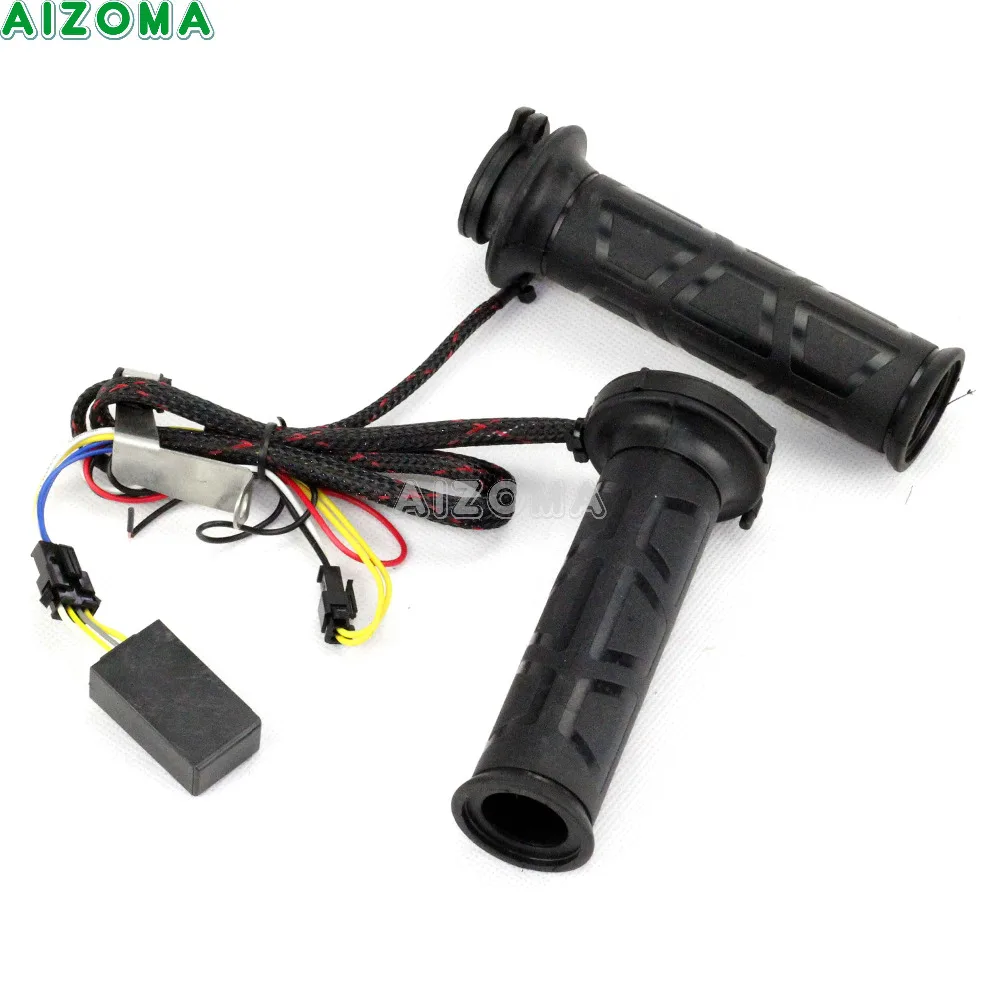 

7.8'' Electric Heated Molded Grips Motorcycle Warmer Handle Handlebar Grips 22mm ATV Scooter Universal For Honda Yamaha Kawasaki