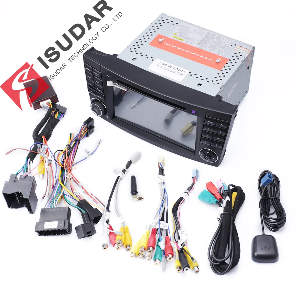 Top Isudar Auto Multimedia Player 2 Din Android 9 For Mercedes/Benz/E-Class/W211/CL 8 Core 4GB RAM Car GPS DVD Radio USB DVR FM DSP 5