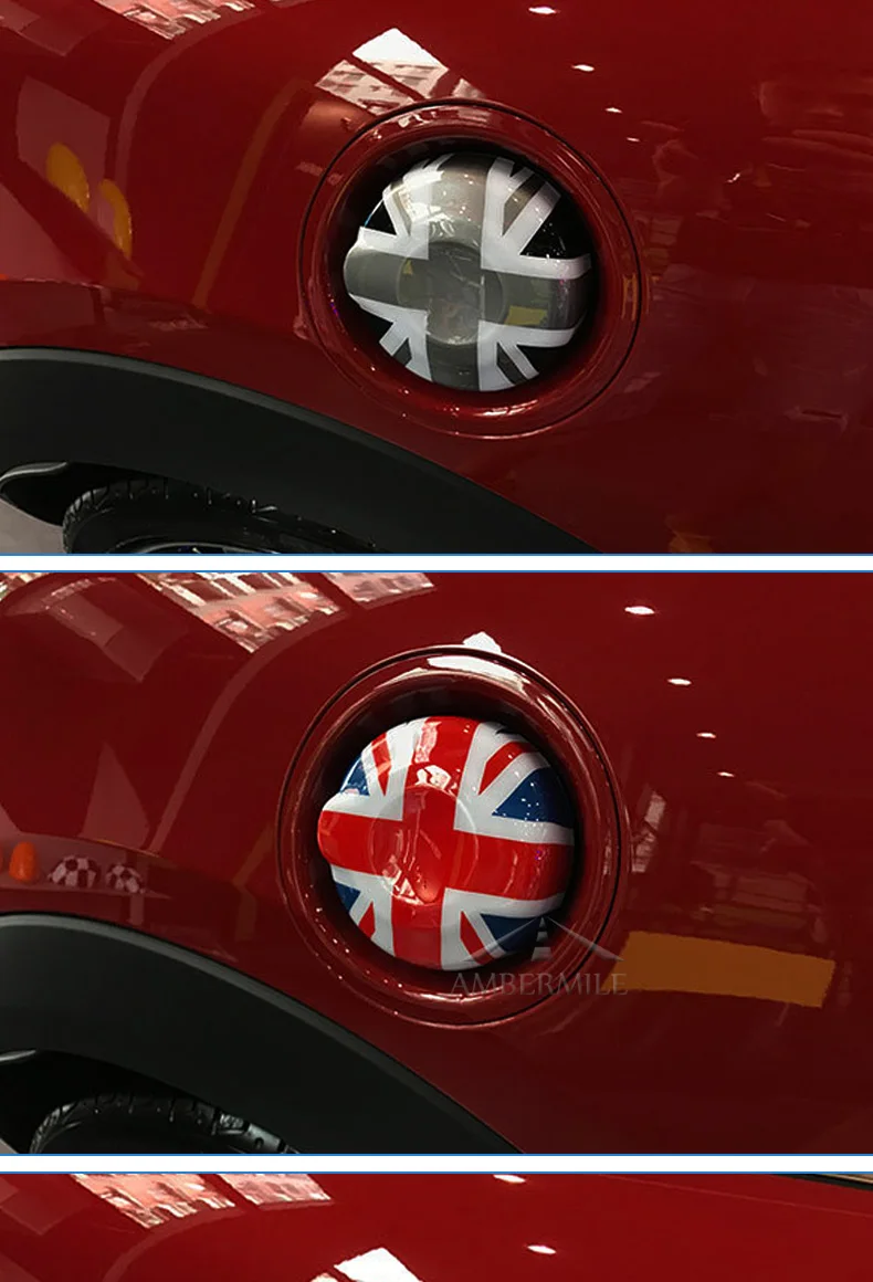 ABS Union Jack Car Fuel Tank Cap Cover Stickers Decoration for Mini Cooper Clubman F54 F55 F56 Car Styling Accessories (6)