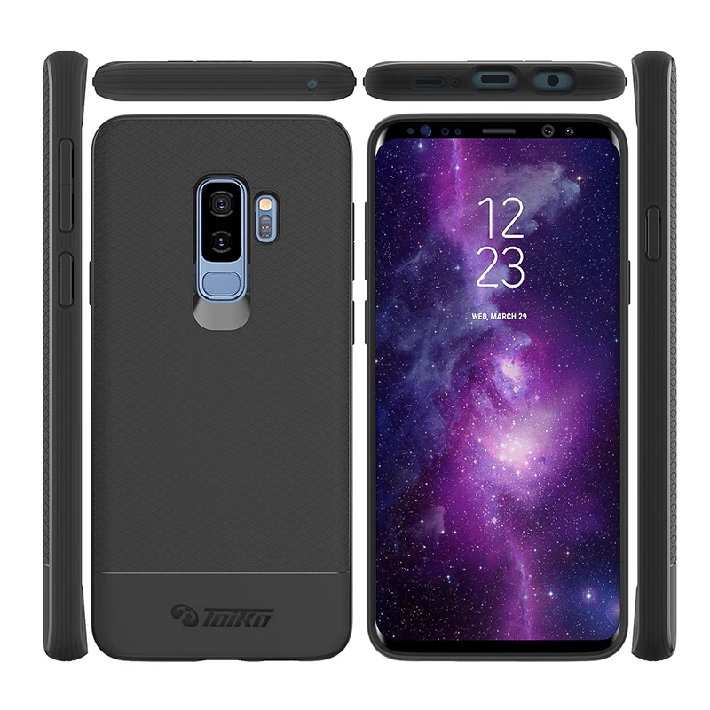 TOIKO влияние защитные чехлы ТПУ для samsung Galaxy S9 плюс S9 противоударный бампер Armor задняя крышка геометрический текстурированные Shell