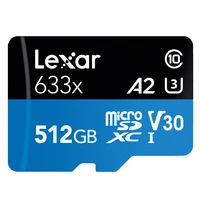 lexar micro sd כרטיס Lexar Micro SD כרטיס 512GB 95MB / s Flash Memory Card 128GB 256GB Flash כרטיס זיכרון MicroSD TF / SD כרטיסי עבור Tablet (5)