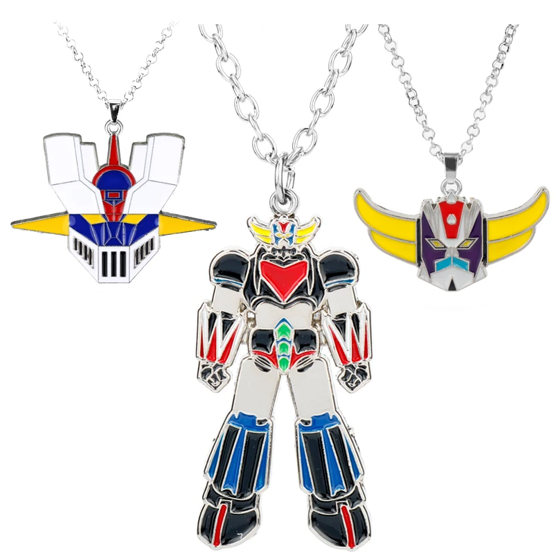 

Mazinger Z UFO Grendizer Robot Necklace Fashion Jewelry long link chain Charm Pendant Necklaces for Women Men Animation Gift