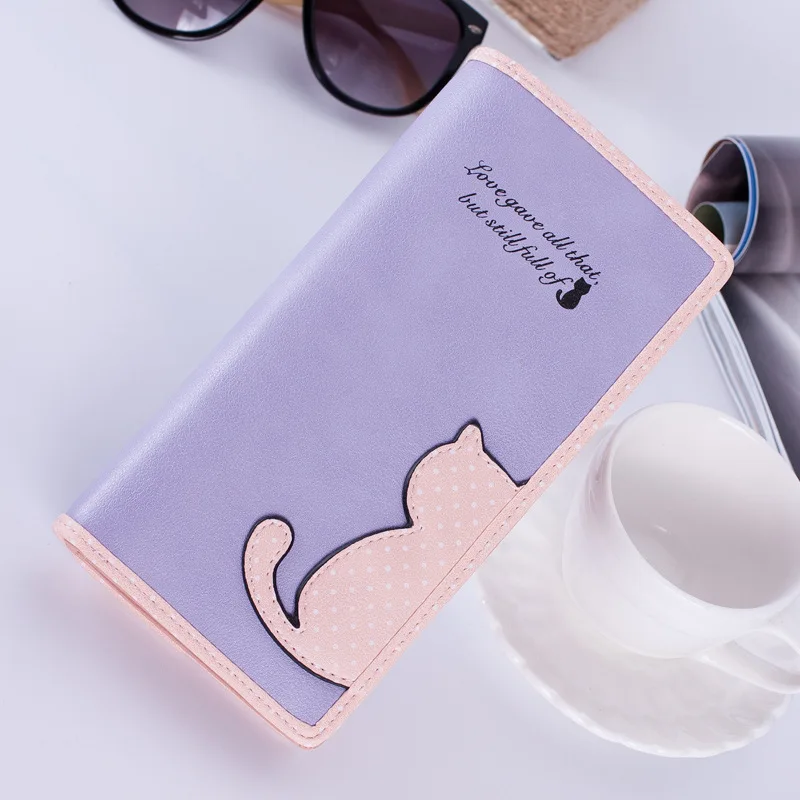 Women Wallet long Luxury High Quality Cat Cartoon Creative Female Card Holder Casual Zip Ladies Clutch PU Leather Coin Purse 384 Women Wallet long Luxury High Quality Cat Cartoon Creative Female Card Holder Casual Zip Ladies Clutch PU Leather Coin Purse 384