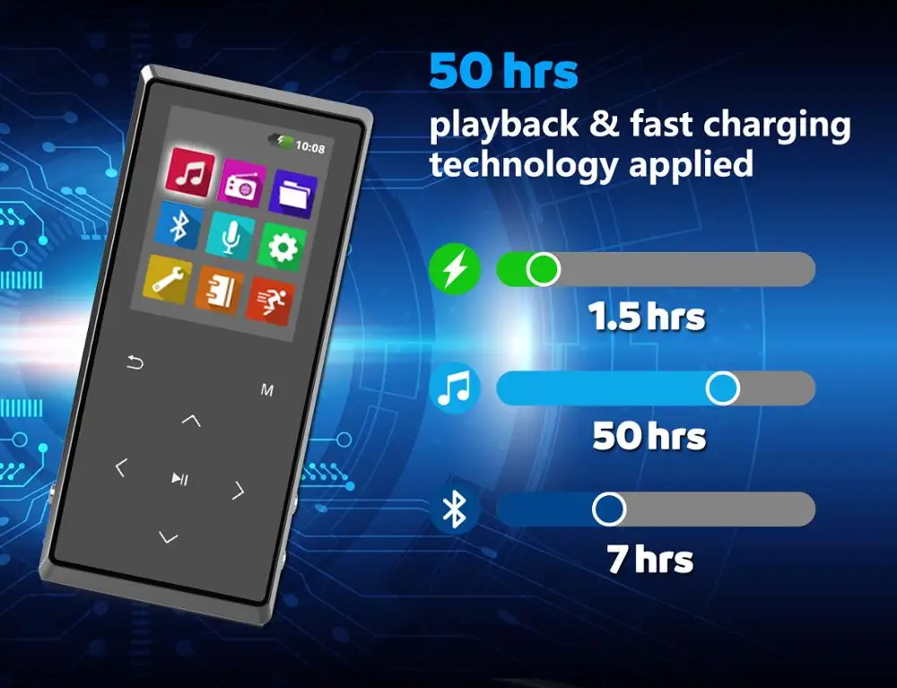 Mp3-плеер с сенсорным экраном Bluetooth 4,2 HiFi музыкальный плеер Мини Спортивный MP3 встроенный 8G 16G 32G fm-радио электронная книга диктофон
