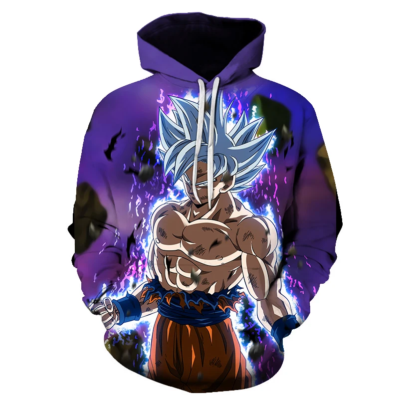 

New Fashion Seven Dragon Ball Z Pocket 3D Printing Hoodies Anime Skull/Dragon Ball /Disc Mirror Men Women Casual Sweatshirt