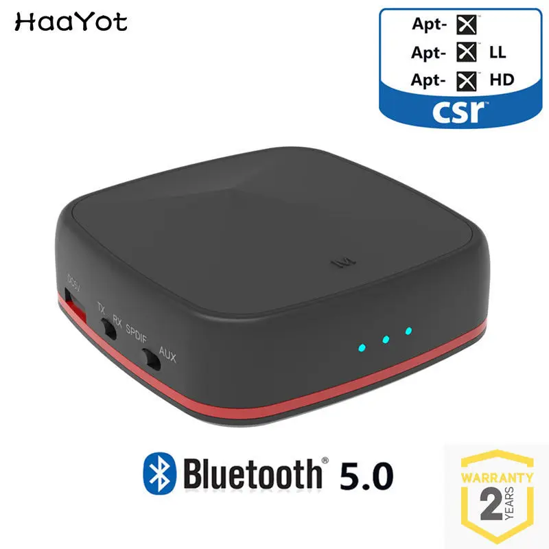 Bluetooth 5,0 CSR8675 передатчик Беспроводной аудио приемник aptX HD приемник с цифровой оптический Toslink/SpdifP/Aux адаптер