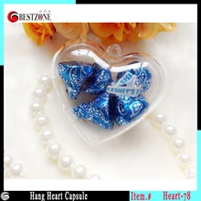 Романтическая прозрачная капсула в форме сердца 8 см прозрачный пластиковый Рождественский шар прозрачный для свадебных украшений