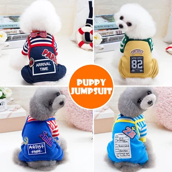 

Spring Cotton Chihuahua Sweatshirt Pet Dog Clothes for Small Dogs Pets Clothing French Bulldog Striped Jumpsuit Pug Costume