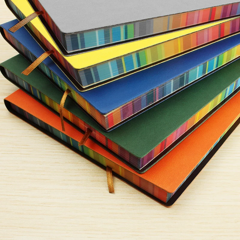 Deli A5 notebook beautiful stationery fashion multicolour thickening diary leather female colorful Faux Leather notebook
