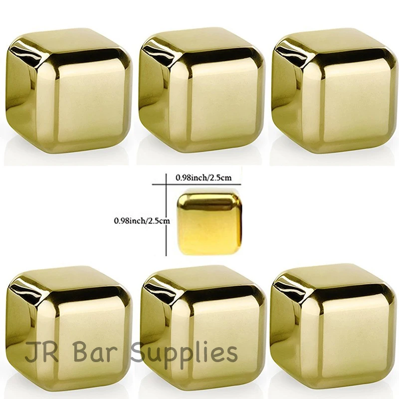 Stainless Steel Whiskey Stones Reusable Wine Cooling Cubes with Ice Tongs, Whiskey Chilling Rocks,for Wine, Beer