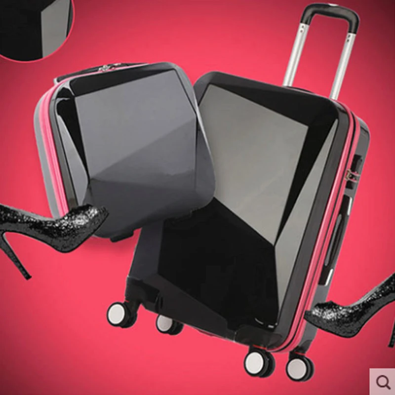 

20"24"28 Inch Women Travel Luggage Trolley suitcase Luxury Brand Boarding box Rolling luggage Carry on Wheels With Cosmetic Case