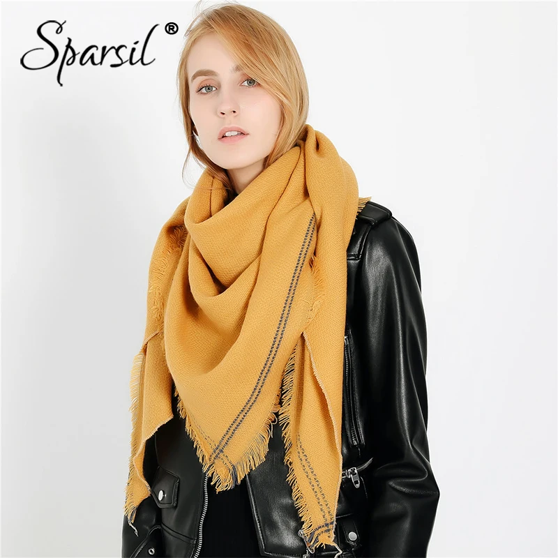 

Sparsil New Women Spring Short Tassel Cotton Scarf Solid Color Fashion Viscose Long Wrap Summer 2019 Blanket Shawl For Ladies