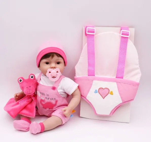 Lovely 17"41cm reborn dolls soft silicone reborn baby dolls toy with