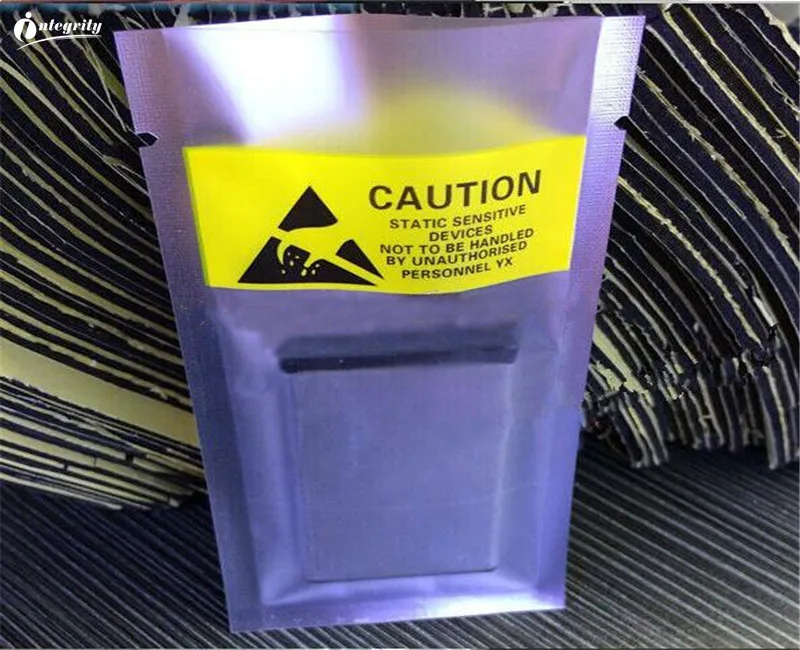 

INTEGRITY 2000pcs 9*18cm open top anti static plastic bag battery-operated anti-static with warning label plastic packaging bags