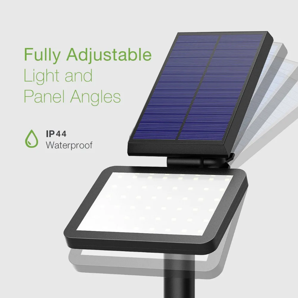 Solar ao ar Impermeável do Diodo Emissor de Luz Solar para Jardim ao ar T sunrise Holofotes Livre Iluminação 50 Leds Ajustável Lâmpada Luz Livre 10 led lights for outdoor