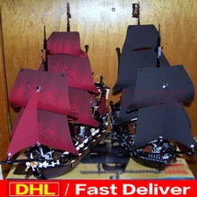 LP Пираты Карибского моря 16006 Black Pearl+ 16009 Карибского моря queen Анны Reveage модель строительные Конструкторы кирпичи игрушки Клон 4184 4195