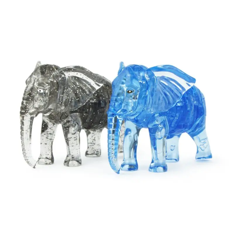3D Кристалл Слон головоломка DIY собранная модель украшения для детей детские развивающие игрушки подарок на день рождения