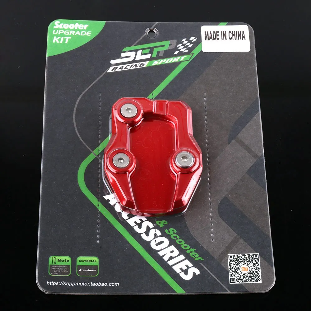 Motorcycle Accessories CNC Kickstand Sidestand Stand Extension Enlarger Pad For HONDA PCX125 PCX 125 PCX150 PCX 150 2016 2017 (2)