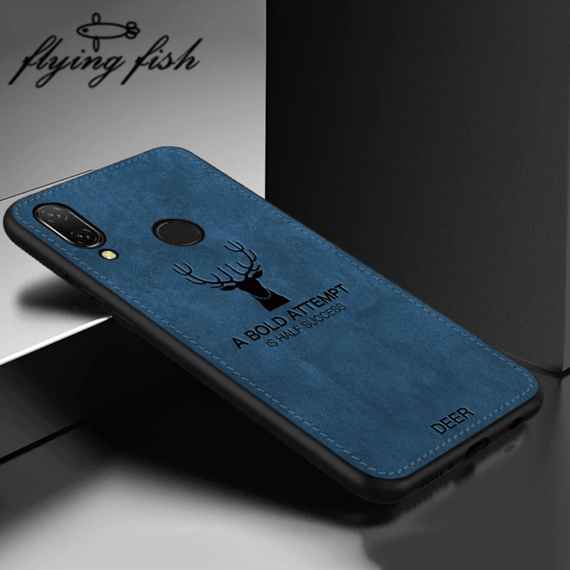On Huawei Luxury Embossed For Nova 3 Case Fabric Cloth Soft Silicon Frame Back Cover 3i Phone Cases Coque |
