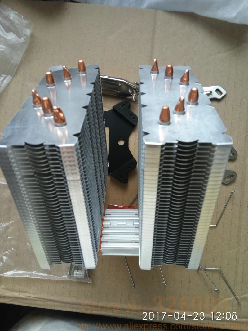 ARSYLID кулер для процессора 6 heatpipe dual-tower AVC 12 см 2 вентилятора 4pin PWM охлаждения для Intel LGA775 115X1366 2011 для AMD AM3+ AM4 FM2