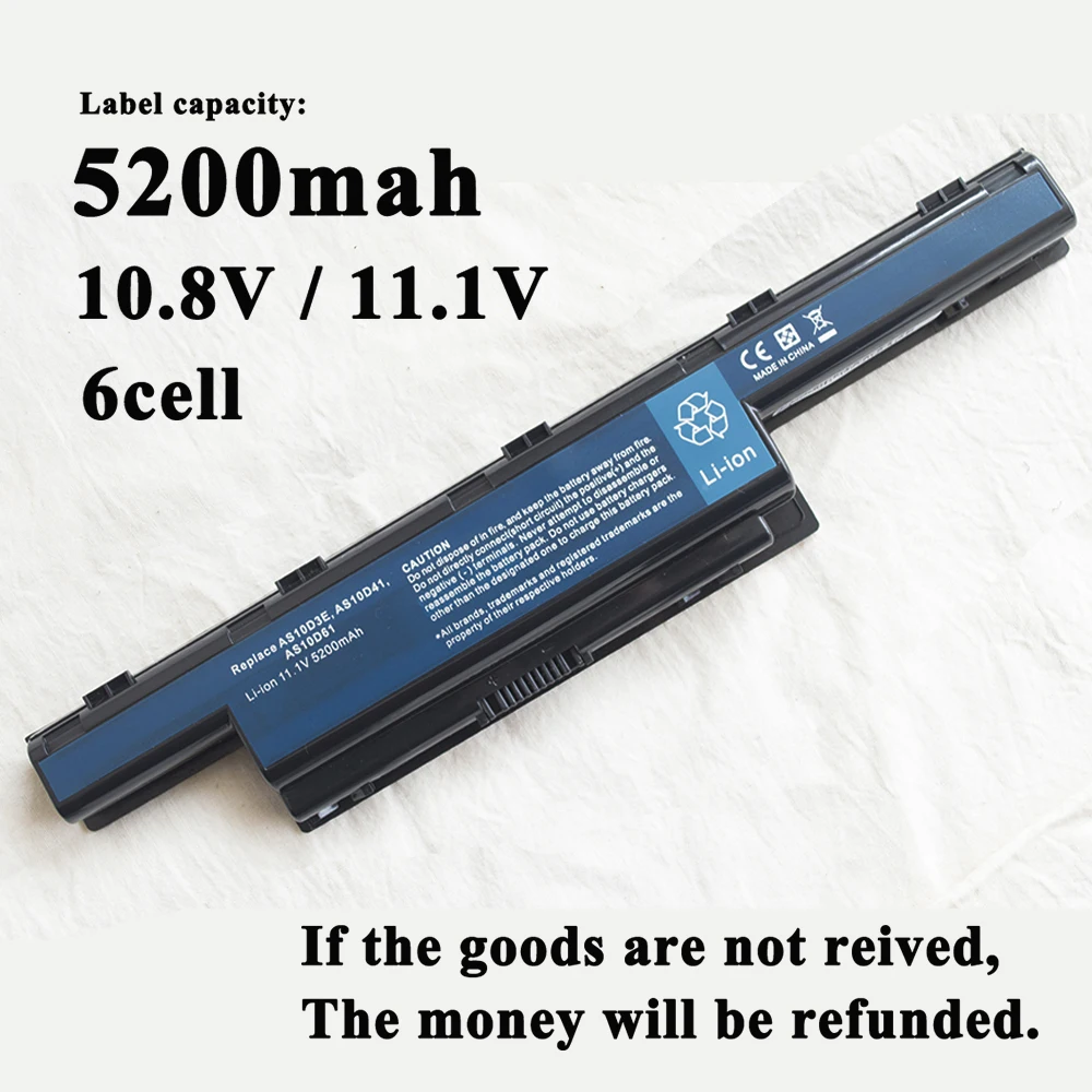 Аккумулятор 11 1 В для Acer Aspire AS10D31 AS10D51 AS10D81 AS10D61 AS10D41 AS10D71 4741 5742G V3 E1 5750G 5741G as10g3e AS10D |
