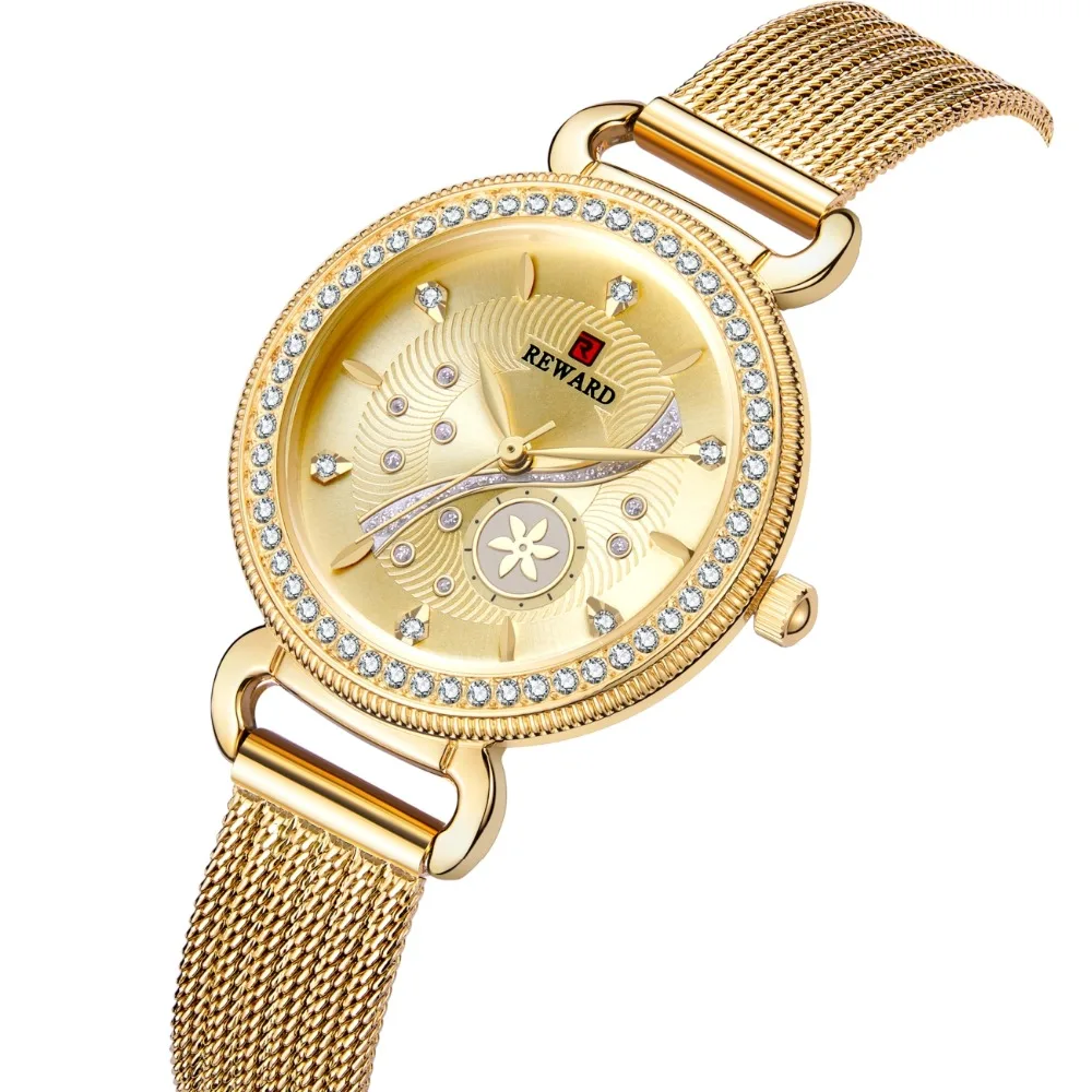 Роскошные золотые часы от ведущего бренда, женские часы с бриллиантами, водонепроницаемые Модные женские часы, женские часы, часы zegarek damski
