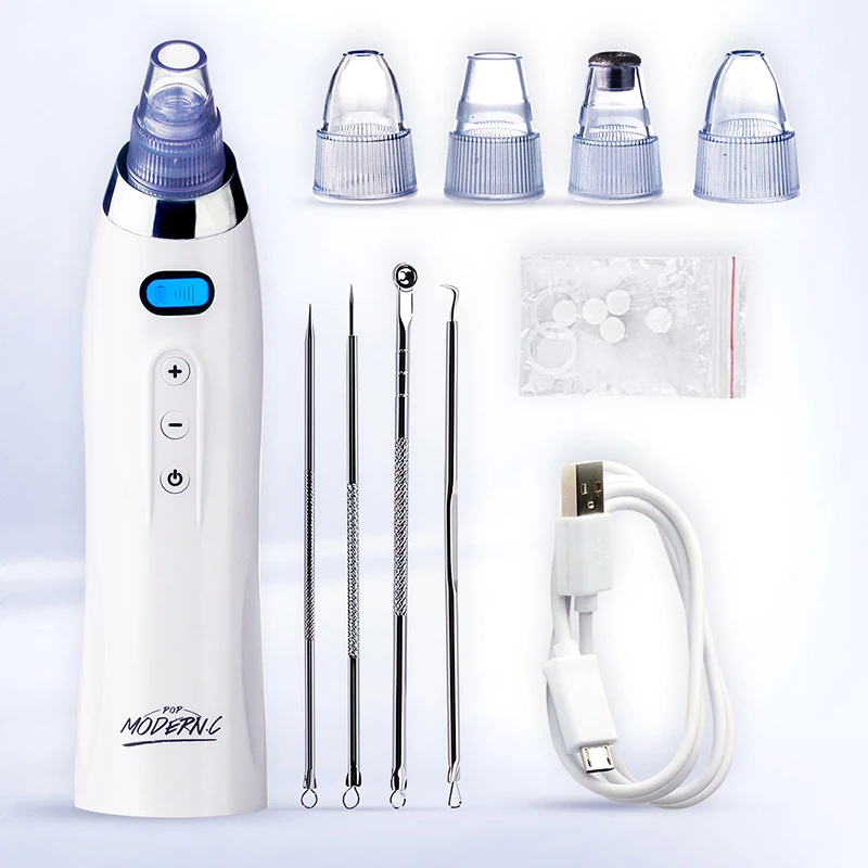 

Blackhead Remover Vacuum Facial Kit Black Head Spots Dots Pore Acne Pimples Suction Extractor Point Noir Tools USB Face Cleaning