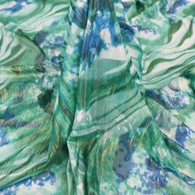 Золотая блестящая шелковая ткань для свадебного платья 3d парча шелковая Марля 100 см* 130 см