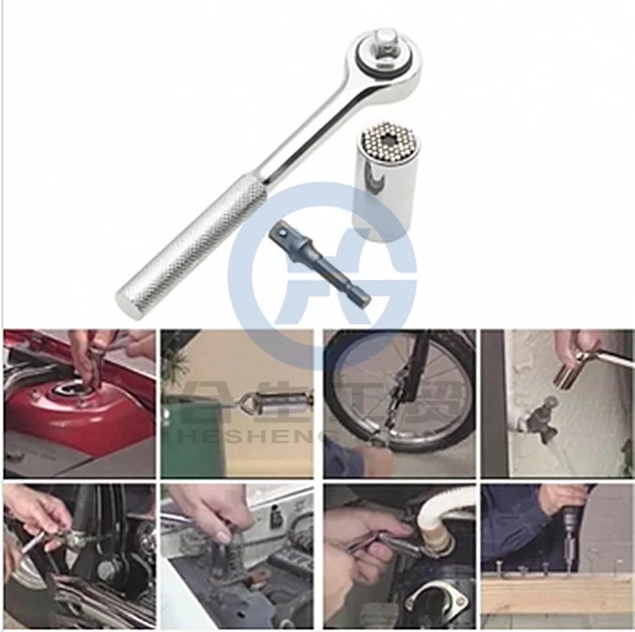 

Multi Function Socket Wrench Head 7-19mm Power Drill Adapter Car Universal Sleeve Ratchet Wrench Hand Tools