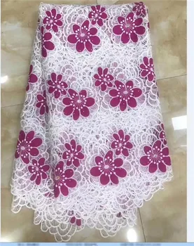 

Nigerian Lace Fabric African Cord Lace Fabric High Quality 2019 Guipure Lace Mesh Cotton Material for wedding dress